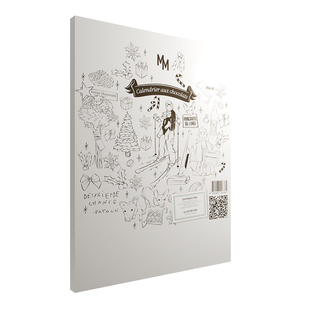 Pack Calendrier de l’Avent d’Oli (chocolats) + Planche de stickers