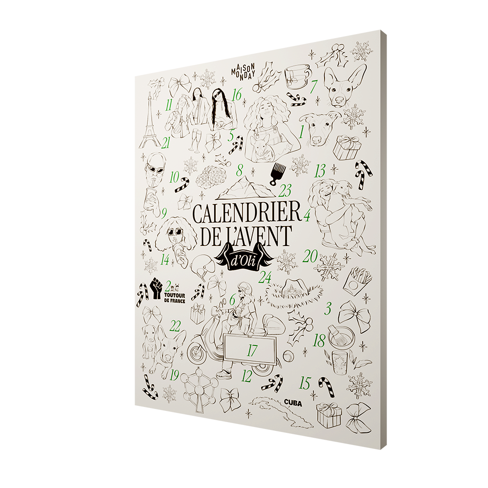 Pack Calendrier de l’Avent d’Oli (chocolats) + Planche de stickers