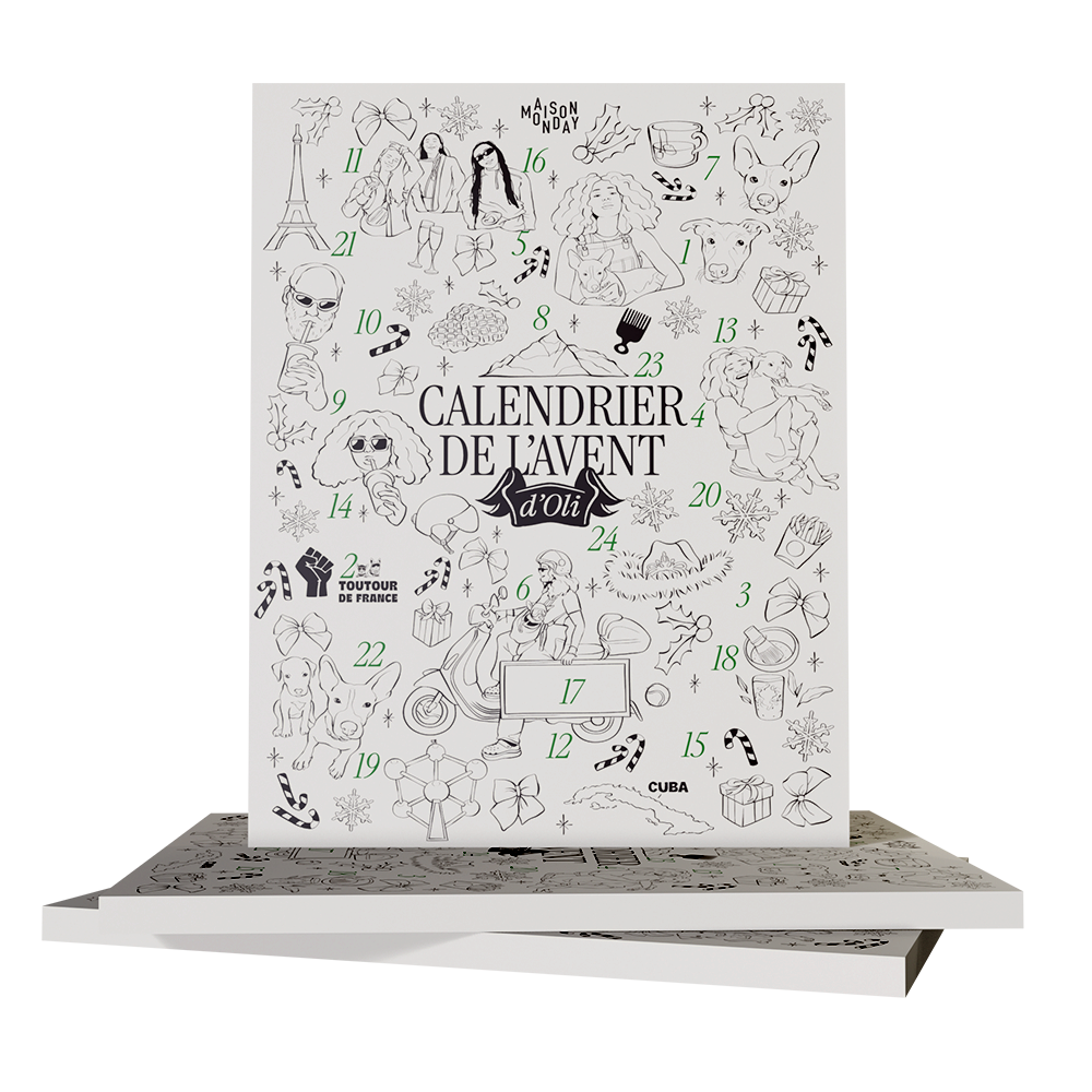 Pack Calendrier de l’Avent d’Oli (chocolats) + Planche de stickers